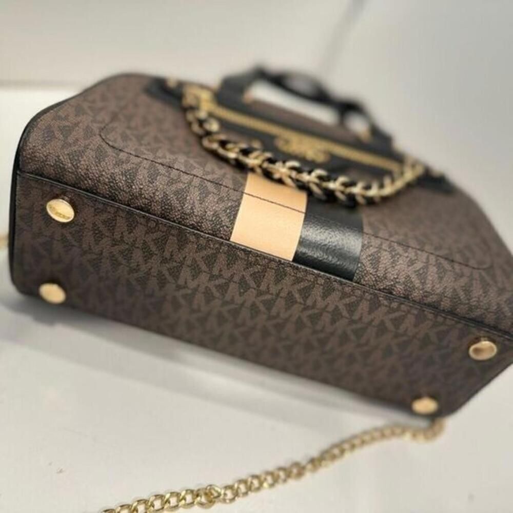 Michael KORS Williamsburg logo-plaque leather tote bag, purse new - Picture 8 of 12